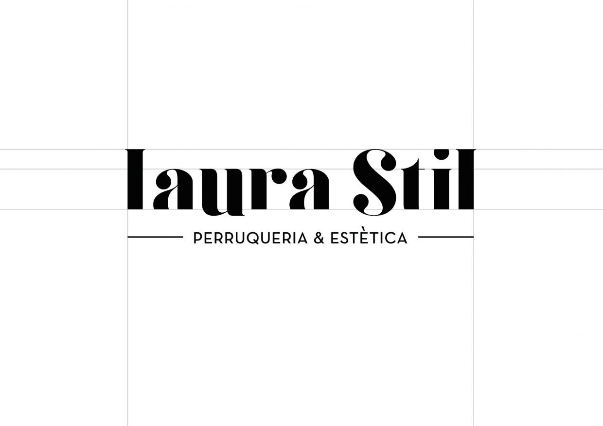 Logotipo completo para Laura Stil Lleida. Logotip complet per a Laura Stil Lleida.