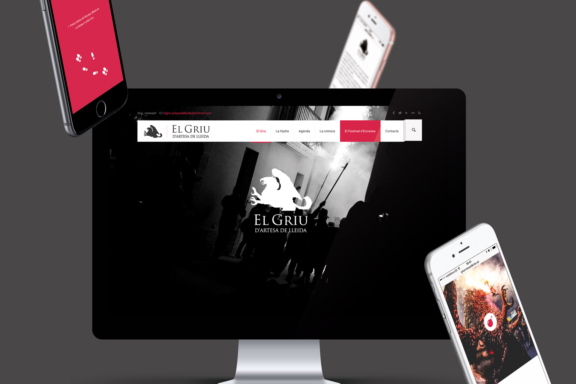 Diseño página web para el Griu Artesa de Lleida. Disseny pàgina web per al Griu Artesa de Lleida