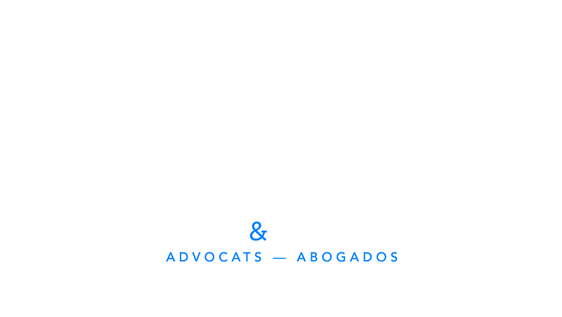 Logotipo blanco para Arria Llobera abogados Lleida. Logotip blanc per a Arria Llobera advocats Lleida.